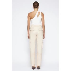 NEW JONATHAN SIMKHAI jenni ribbed one shoulder top in white